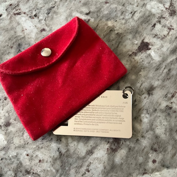 Starbucks Sterling Silver Holiday Card for keychain 2014 - Picture 2 of 2